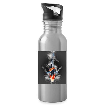 DoitsuShowa - Trinkflasche mit integriertem Trinkhalm - Lightsilver - Rechts