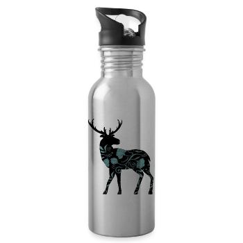 Deer - Water bottle with straw - silver - Right