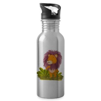 Mama Löwe - Trinkflasche mit integriertem Trinkhalm - Lightsilver - Rechts