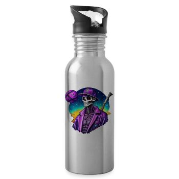 Skelett - Trinkflasche mit integriertem Trinkhalm - Lightsilver - Rechts