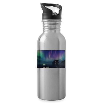 SnowRunner: Adventures on ice under the aurora - Water bottle with straw - silver - Right