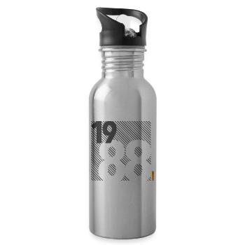 Hergestellt im Jahr 1988 Retro Modernistisches Design Geburtstagsgeschenk - Trinkflasche mit integriertem Trinkhalm - Lightsilver - Rechts