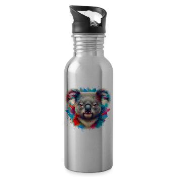 Koala - Water bottle with straw - silver - Right