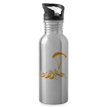 Skydive Paragliding - Water bottle with straw - silver - Right