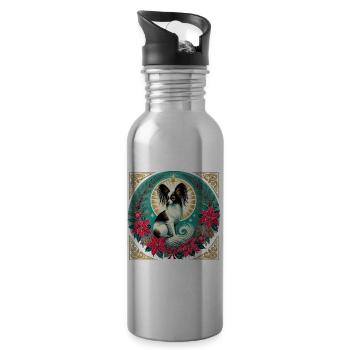 Papillon Halo Weihnachtskreis - Trinkflasche mit integriertem Trinkhalm - Lightsilver - Rechts