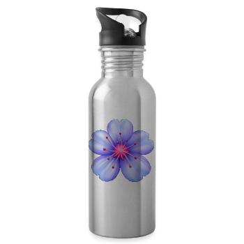 blomma_merch - Trinkflasche mit integriertem Trinkhalm - Lightsilver - Rechts
