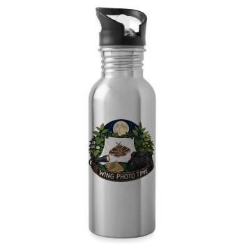 WING PHOTO TIME - Water bottle with straw - silver - Right