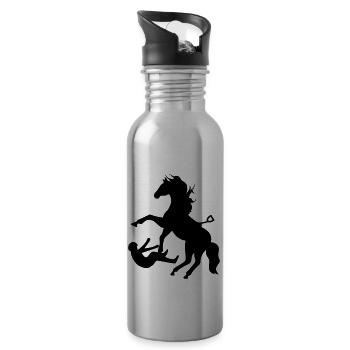 horse - Water bottle with straw - silver - Right