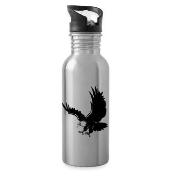 Adler de - Gourde avec paille intégrée - argent clair - Droite