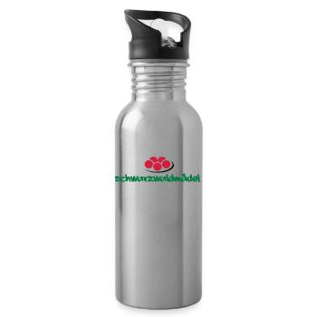 Schwarzwald-Mädel - Trinkflasche mit integriertem Trinkhalm - Lightsilver - Rechts