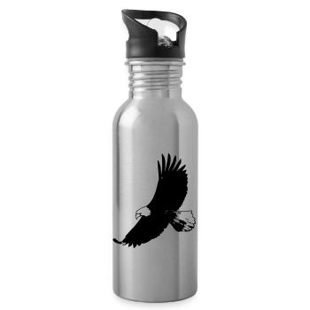 eagle - Gourde avec paille intégrée - argent clair - Droite