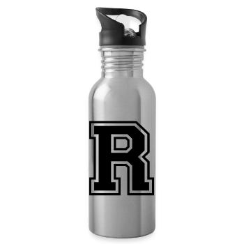 R - Trinkflasche mit integriertem Trinkhalm - Lightsilver - Rechts
