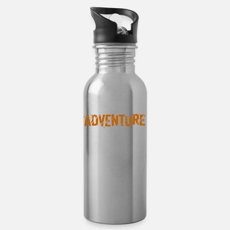 aventure - Gourde avec paille intégrée - argent clair