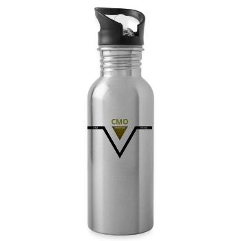 CMO: Chief Marketing Officer - Trinkflasche mit integriertem Trinkhalm - Lightsilver - Rechts