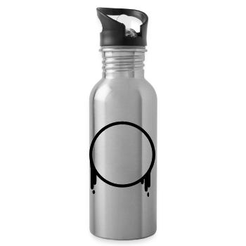 kreis - Trinkflasche mit integriertem Trinkhalm - Lightsilver - Rechts