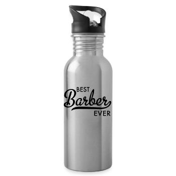 Meilleur barbier de tous les temps - Gourde avec paille intégrée - argent clair - Droite