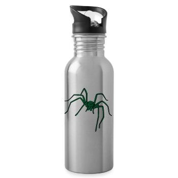 Spinne Giftig Gift Horror Halloween Spinnen - Trinkflasche mit integriertem Trinkhalm - Lightsilver - Rechts