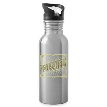 Pforzheim Allemagne City Font Vintage Retro - Gourde avec paille intégrée - argent clair - Droite