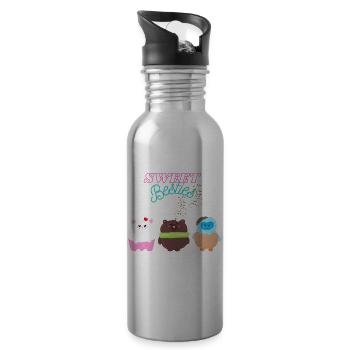 Sweet Besties - Water bottle with straw - silver - Right