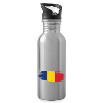 Je Peux Pas J'me Barre Au Roumanie Vacances - Gourde avec paille intégrée - argent clair - Droite