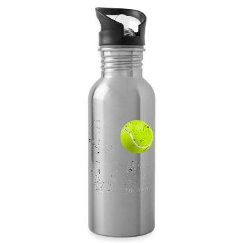 Tennis amour - Gourde avec paille intégrée - argent clair - Droite