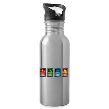 Trading Cards - Trinkflasche mit integriertem Trinkhalm - Lightsilver - Rechts