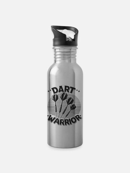 Guerrier de fléchettes - Gourde avec paille intégrée - argent clair