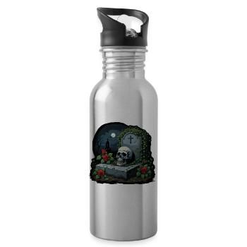 The Grave III - Trinkflasche mit integriertem Trinkhalm - Lightsilver - Rechts
