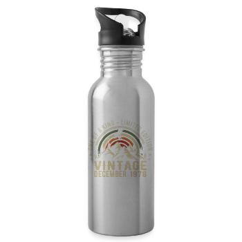 Dezember 1978 - Ausgezeichnet seit Dezember 1978 - Trinkflasche mit integriertem Trinkhalm - Lightsilver - Rechts