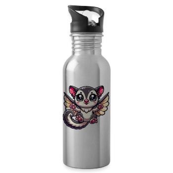 Sugar Glider - Water bottle with straw - silver - Right