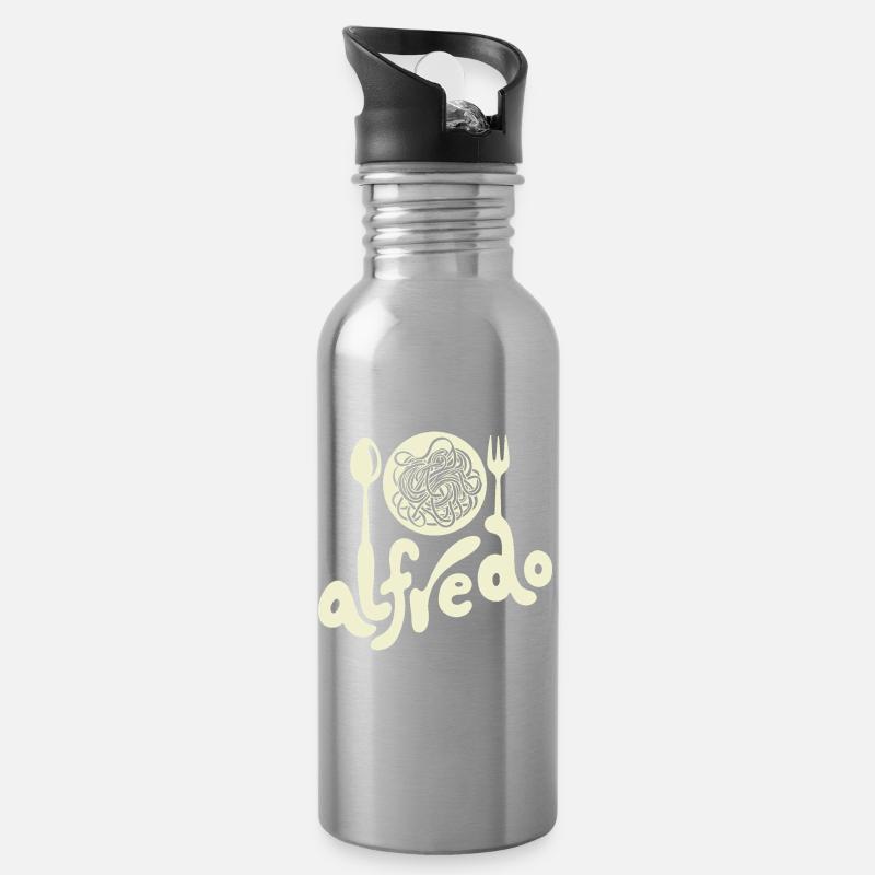 Le seul Alfredo dont vous avez besoin - Gourde avec paille intégrée - argent clair