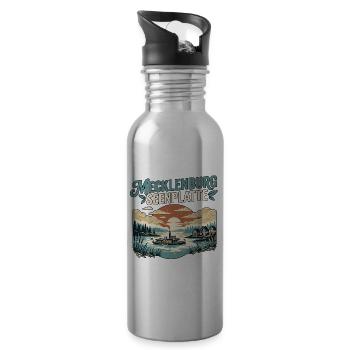 Mecklenburg Seenplatte Natur - Trinkflasche mit integriertem Trinkhalm - Lightsilver - Rechts