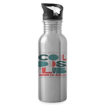 Cool Dads Club - Papa Vatertag Geschenk - Trinkflasche mit integriertem Trinkhalm - Lightsilver - Rechts