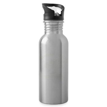 Guardian of the Deep – World Oceans Day Turtle - Water bottle with straw - silver - Right