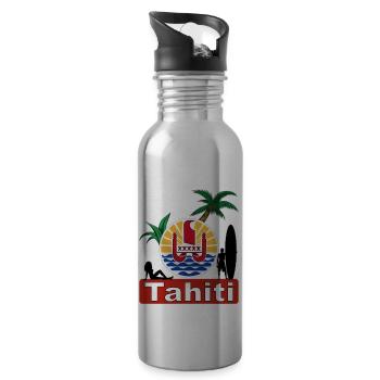 tahiti - Water bottle with straw - silver - Right