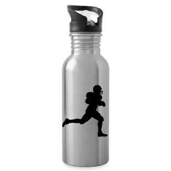 american football - Trinkflasche mit integriertem Trinkhalm - Lightsilver - Rechts