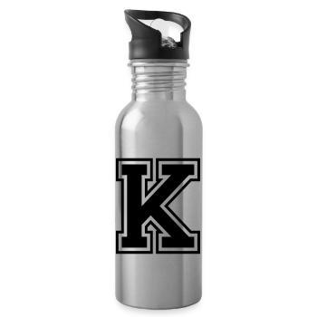 k - Trinkflasche mit integriertem Trinkhalm - Lightsilver - Rechts