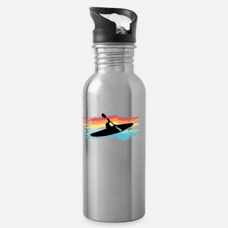 Kayak - Trinkflasche mit integriertem Trinkhalm - Lightsilver