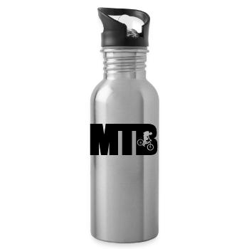MTB - Water bottle with straw - silver - Right