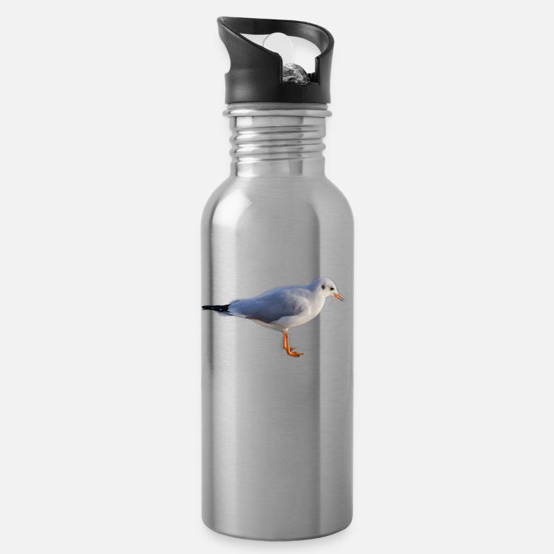 Môwe - Trinkflasche mit integriertem Trinkhalm - Lightsilver