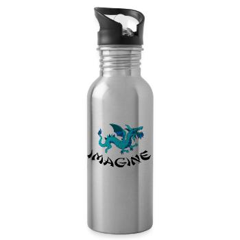 Chemise Enfant ● Dragon ● Cadeau - Gourde avec paille intégrée - argent clair - Droite