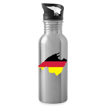 Mallorca - Trinkflasche mit integriertem Trinkhalm - Lightsilver - Rechts