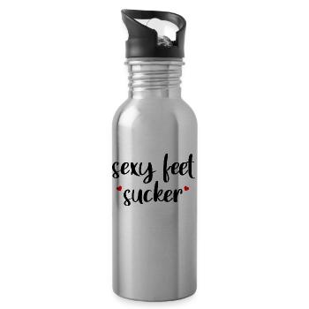 Sexy Feet Sucker - Gourde avec paille intégrée - argent clair - Droite