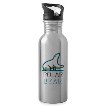 Eisbär - Trinkflasche mit integriertem Trinkhalm - Lightsilver - Rechts