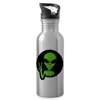 Ufo Alien - Trinkflasche mit integriertem Trinkhalm - Lightsilver - Rechts
