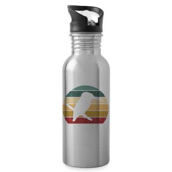 Kookaburra Design et Kookaburra Dicton - Gourde avec paille intégrée - argent clair - Droite