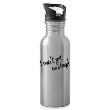 I can't get no sleep - Lyrics black - Trinkflasche mit integriertem Trinkhalm - Lightsilver - Rechts