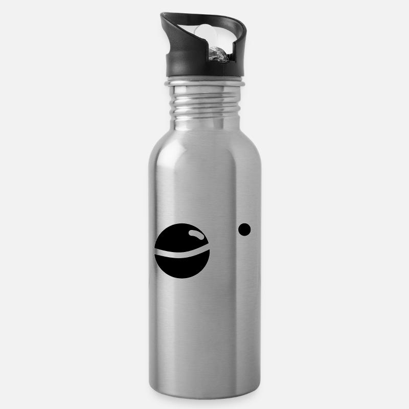 Universum - Trinkflasche mit integriertem Trinkhalm - Lightsilver