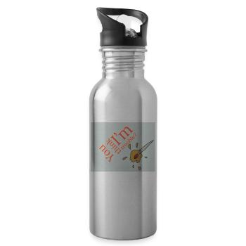 Trouble! - Water bottle with straw - silver - Right