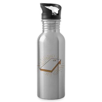 Your Hole Is My Goal Baggo Cornhole - Trinkflasche mit integriertem Trinkhalm - Lightsilver - Rechts